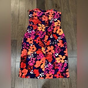 Shoshanna Womens Emmons Floral Janie Strapless Dress